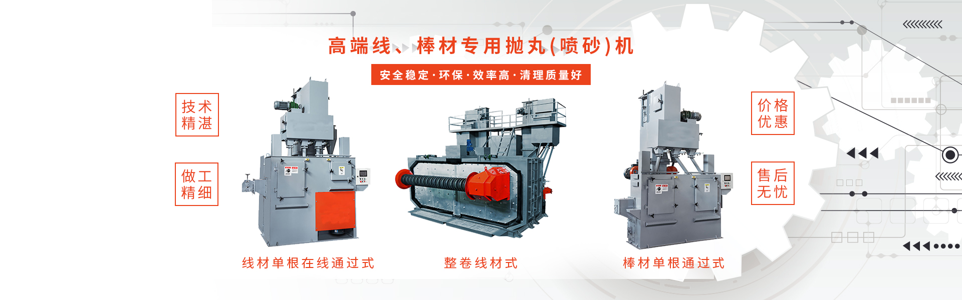 高端線、棒材專用拋丸（噴砂）機